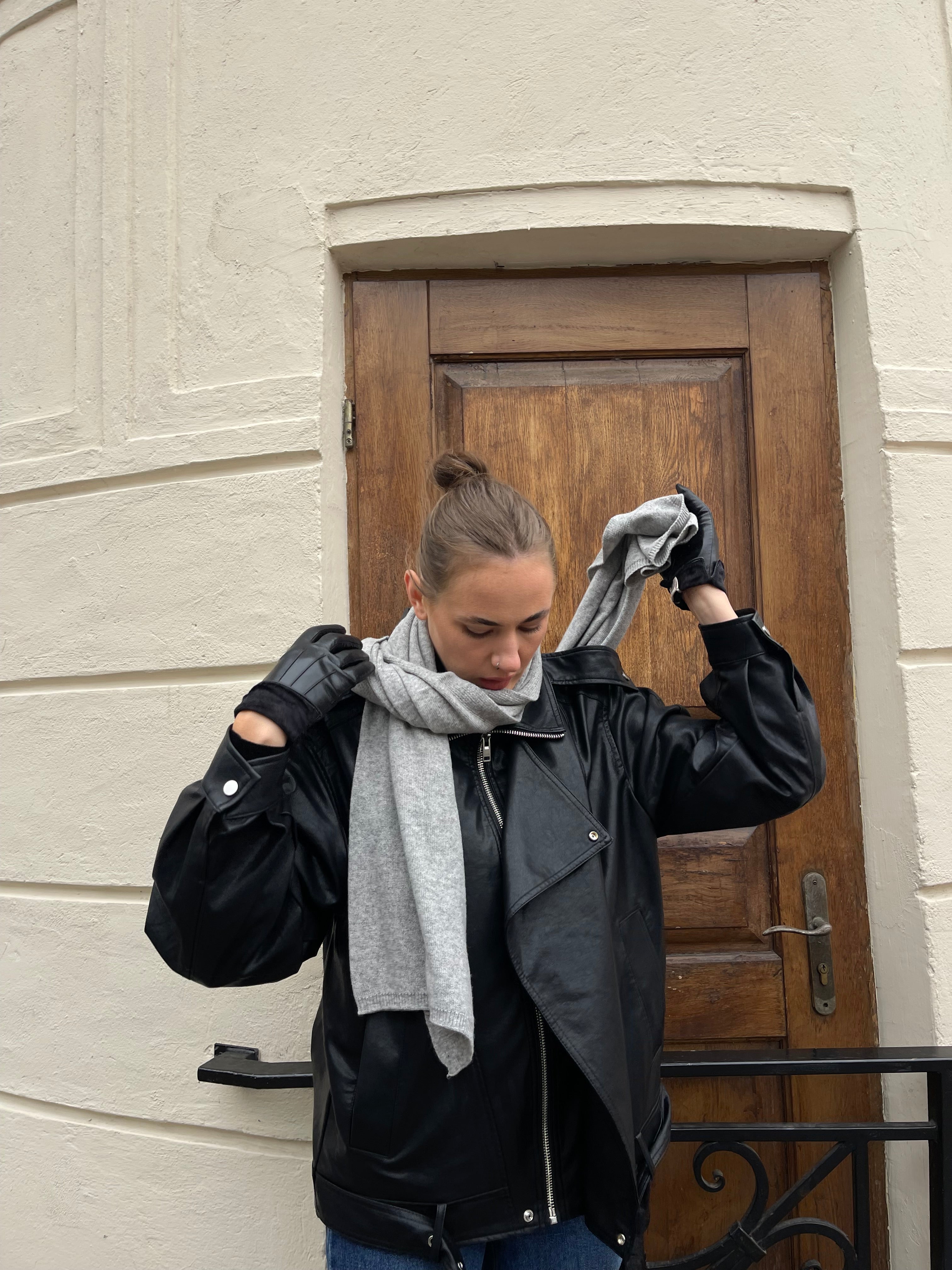 Wool and cashmere scarf