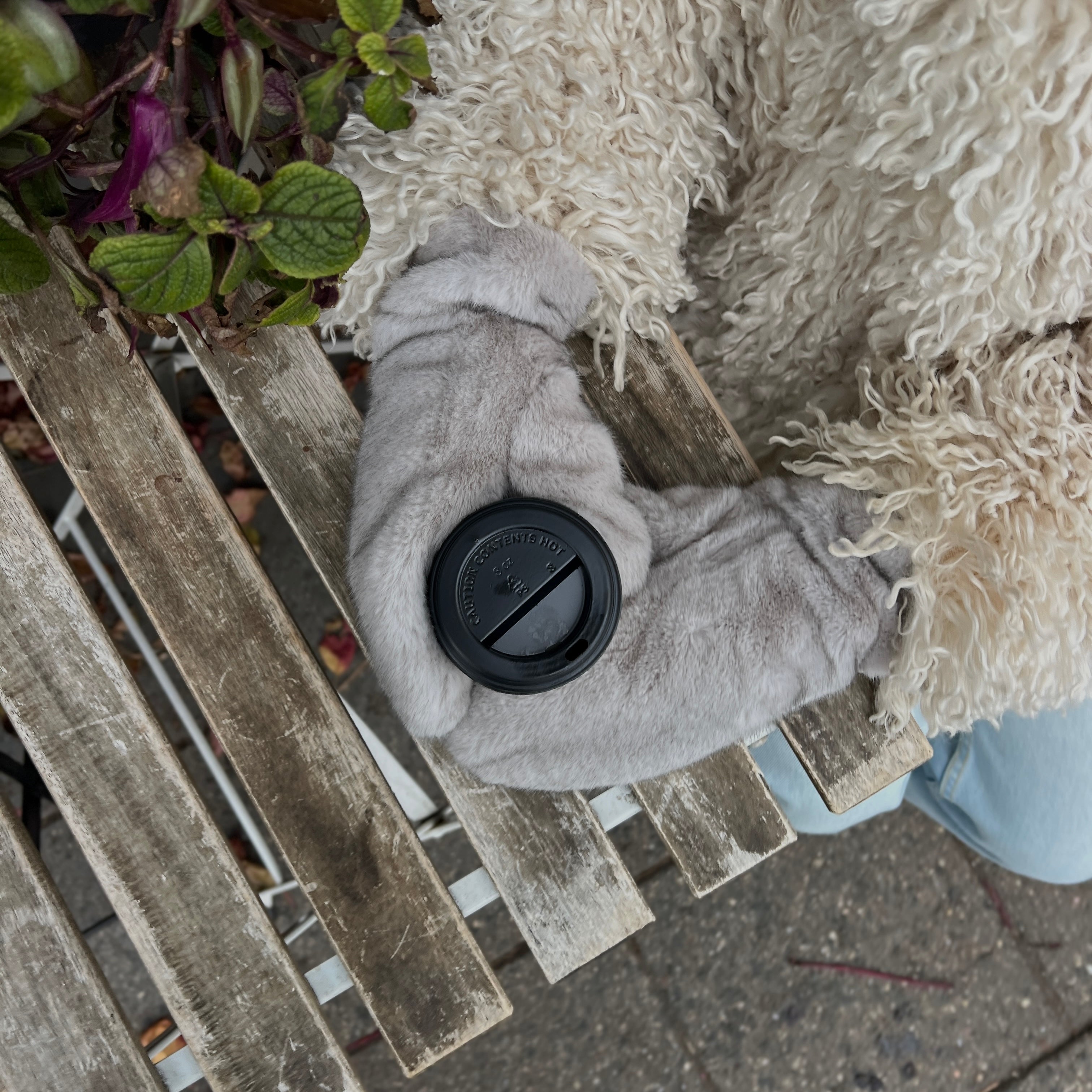 Mittens with faux fur