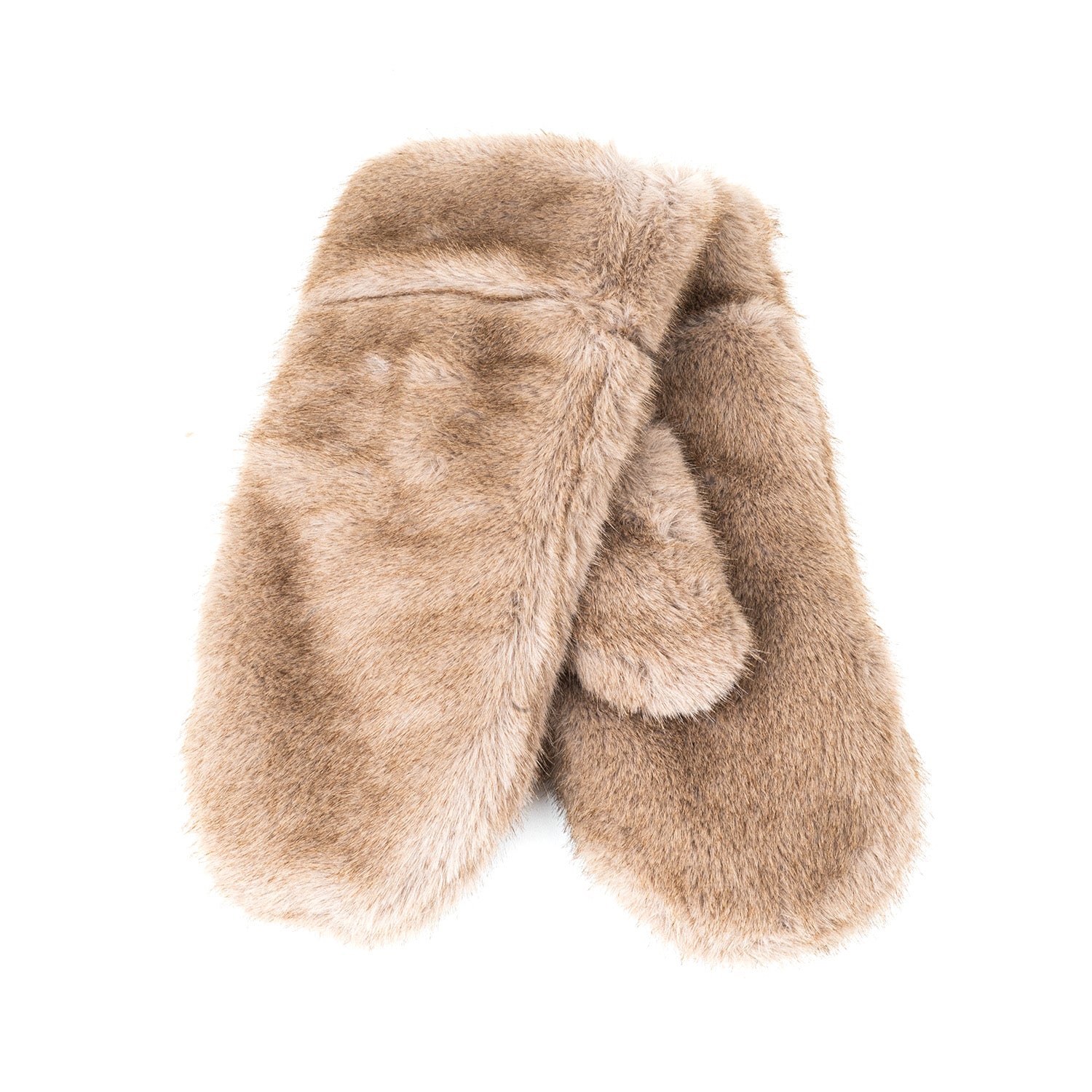 Mittens with faux fur