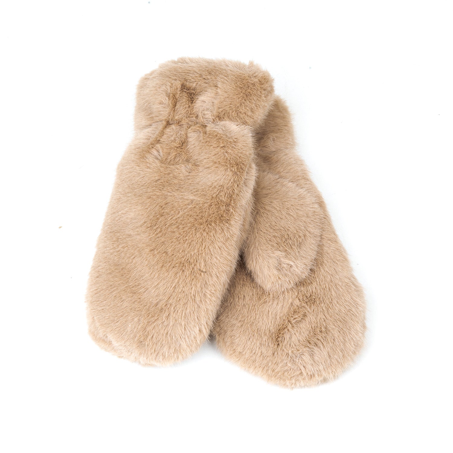 Mittens with faux fur